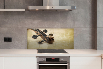 Painel de vidro Partitura para violão