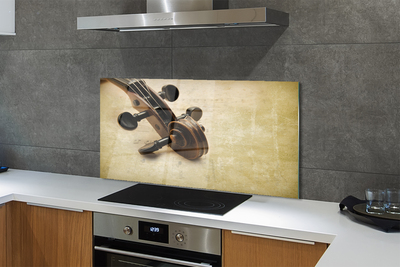 Painel de vidro Partitura para violão