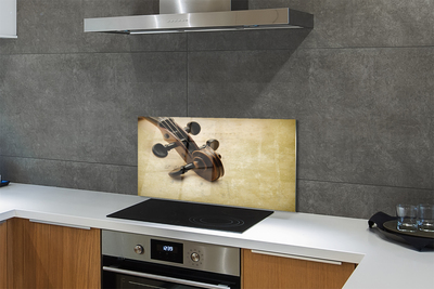 Painel de vidro Partitura para violão