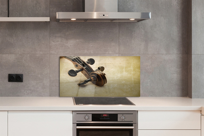 Painel de vidro Partitura para violão