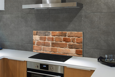 Painel de vidro parede de tijolos de pedra