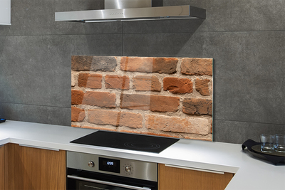 Painel de vidro parede de tijolos de pedra