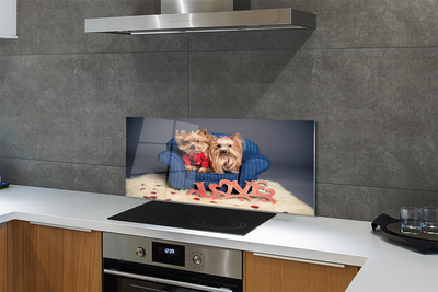 Painel de vidro Yorkies