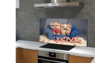 Painel de vidro Yorkies