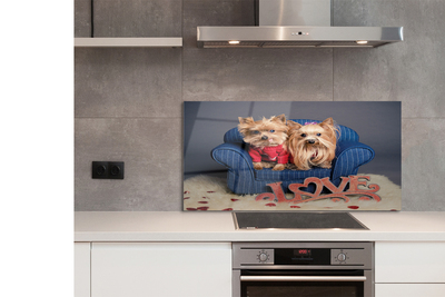 Painel de vidro Yorkies