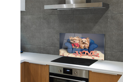 Painel de vidro Yorkies