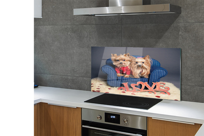 Painel de vidro Yorkies
