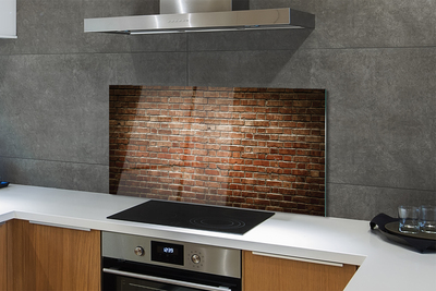 Painel de vidro Parede de tijolos vintage