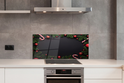 Painel de vidro Galhos, enfeites, pirulitos