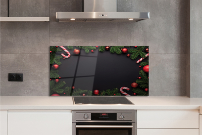 Painel de vidro Galhos, enfeites, pirulitos