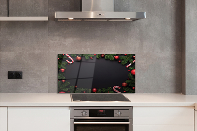 Painel de vidro Galhos, enfeites, pirulitos