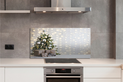 Painel de vidro Árvores de Natal, presentes, decorações