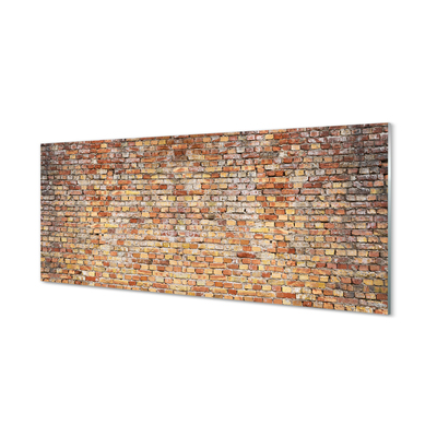 Painel de vidro parede de tijolos de pedra