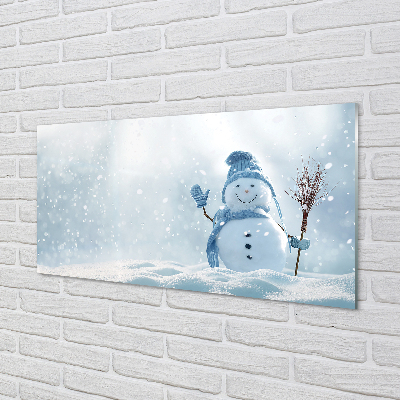 Painel de vidro Boneco de neve