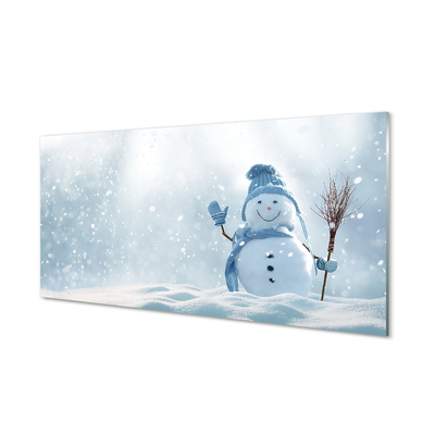 Painel de vidro Boneco de neve