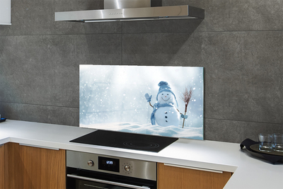 Painel de vidro Boneco de neve