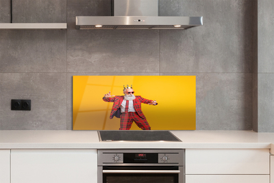 Painel de vidro Terno xadrez masculino