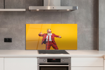 Painel de vidro Terno xadrez masculino