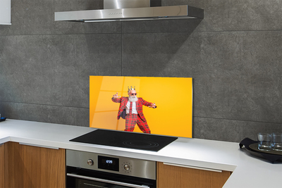 Painel de vidro Terno xadrez masculino