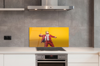 Painel de vidro Terno xadrez masculino