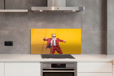 Painel de vidro Terno xadrez masculino