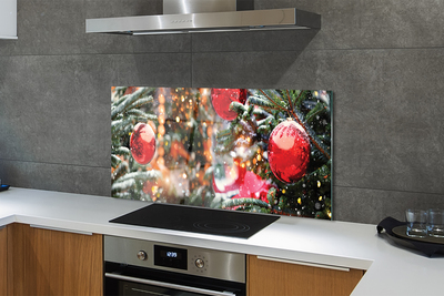 Painel de vidro Enfeites de árvore de Natal de neve