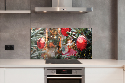 Painel de vidro Enfeites de árvore de Natal de neve