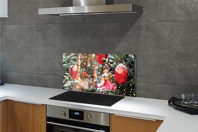 Painel de vidro Enfeites de árvore de Natal de neve