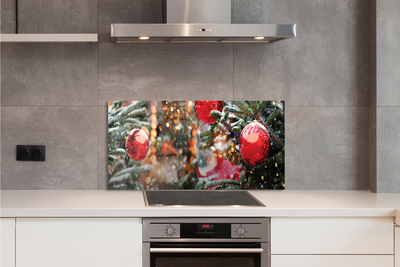 Painel de vidro Enfeites de árvore de Natal de neve