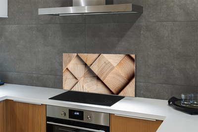 Painel de vidro Grãos e nós da madeira