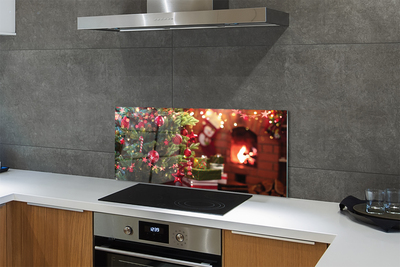 Painel de vidro Presentes de enfeites de árvore de Natal