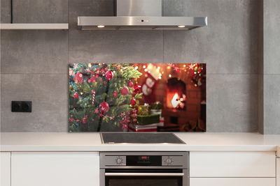 Painel de vidro Presentes de enfeites de árvore de Natal