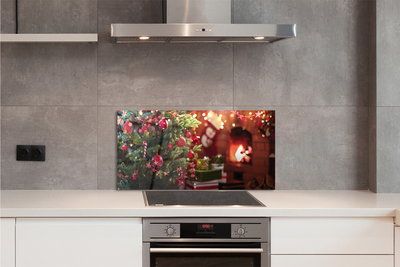 Painel de vidro Presentes de enfeites de árvore de Natal