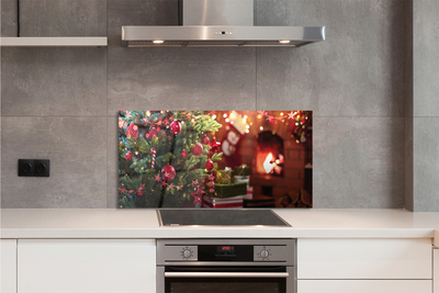 Painel de vidro Presentes de enfeites de árvore de Natal