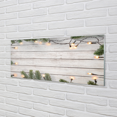 Painel de vidro Galhos de lâmpada de madeira