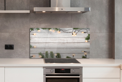 Painel de vidro Galhos de lâmpada de madeira