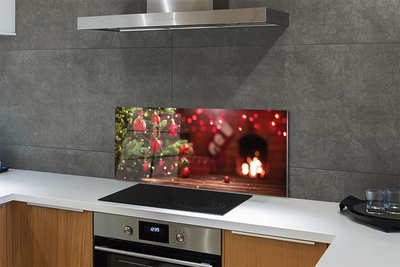 Painel de vidro Presentes de enfeites de árvore de Natal