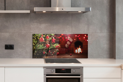 Painel de vidro Presentes de enfeites de árvore de Natal