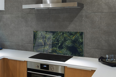 Painel de vidro galhos de árvores de natal