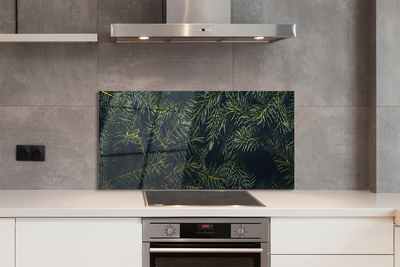 Painel de vidro galhos de árvores de natal