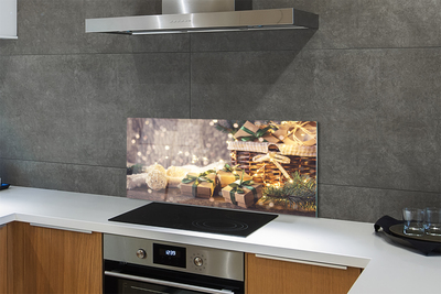 Painel de vidro Presentes galhos enfeites