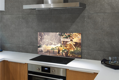 Painel de vidro Presentes galhos enfeites