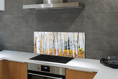 Painel de vidro Bétula de outono