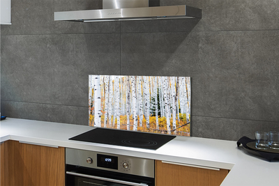 Painel de vidro Bétula de outono