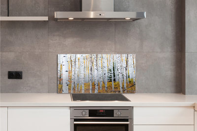 Painel de vidro Bétula de outono