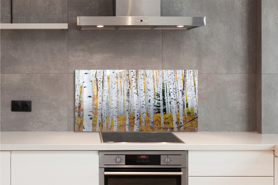 Painel de vidro Bétula de outono