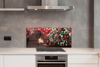 Painel de vidro enfeites de árvore de natal