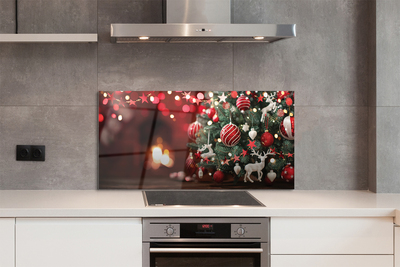 Painel de vidro enfeites de árvore de natal