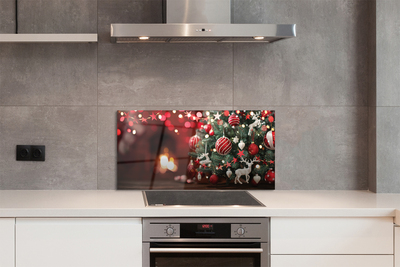 Painel de vidro enfeites de árvore de natal