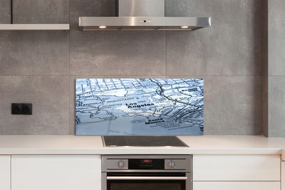 Painel de vidro Mapa da cidade